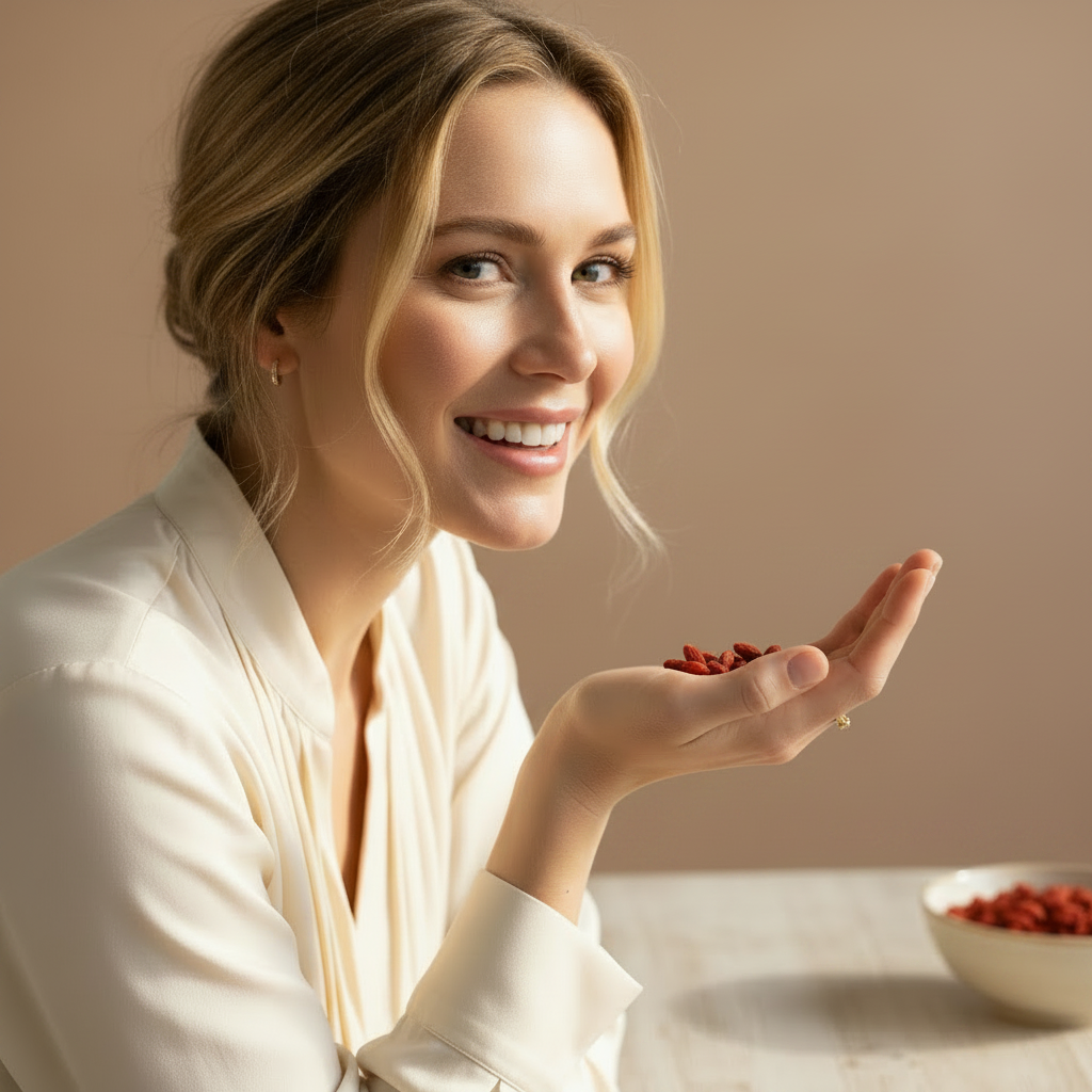 Femme snack goji